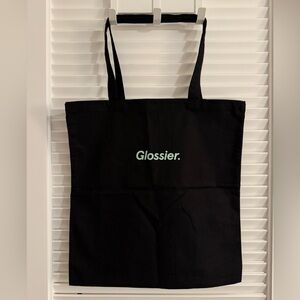 Glossier Black Cotton Tote Bag